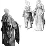 Deriaz Madeline, Hommages à Albrecht Dürer, trois études de drapés 1